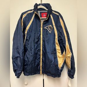 Men’s St. Louis Rams Jacket With Hood Size Medium